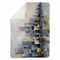 Begin Home Decor 60 x 80 in. Abstract Cityscape in the Morning-Sherpa Fleece Blanket 5545-6080-CI205